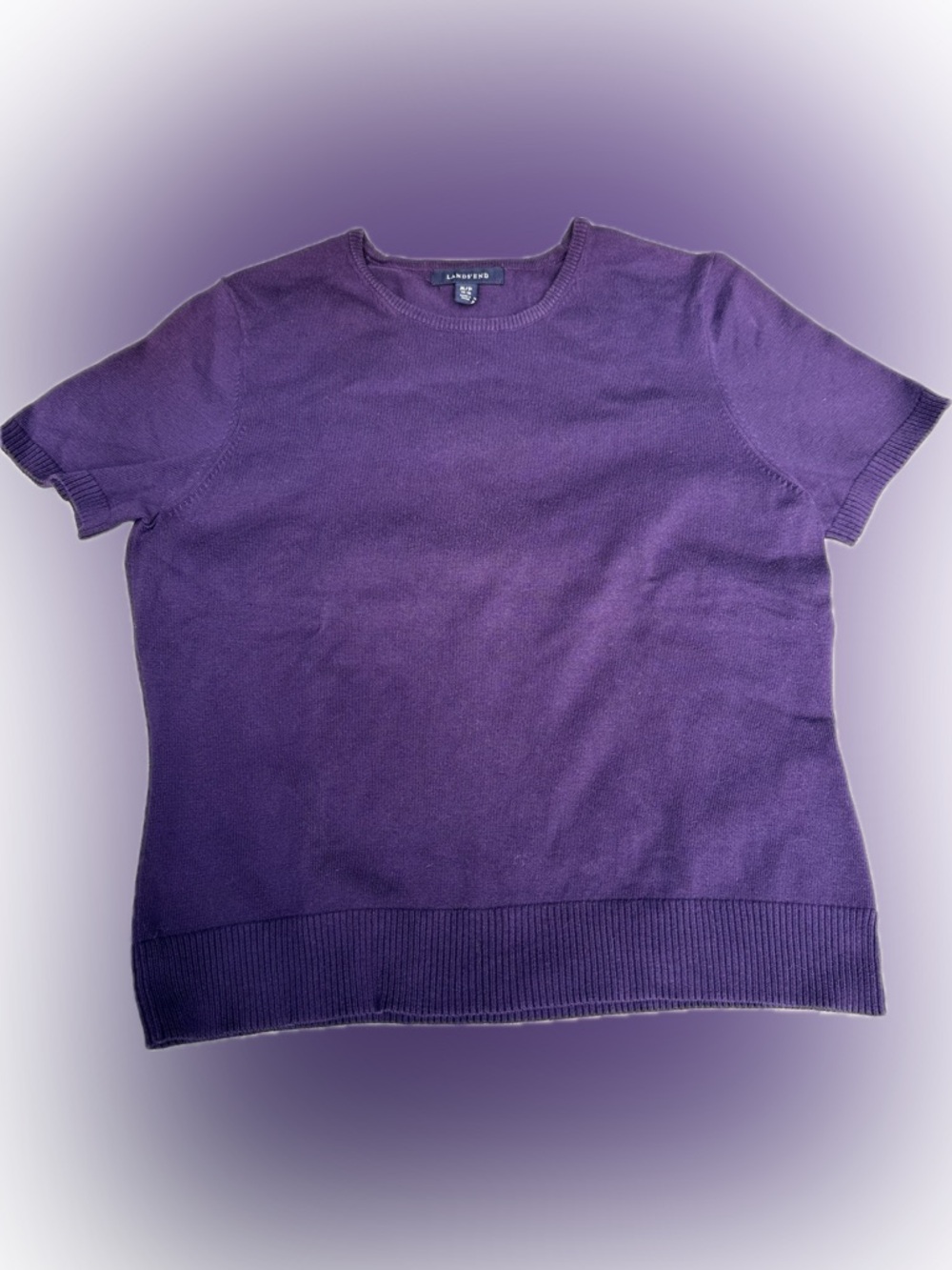 Women’s Lands End Sweater Short Sleeve Size MP